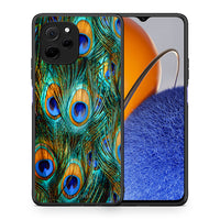 Thumbnail for Θήκη Huawei Nova Y61 Real Peacock Feathers από τη Smartfits με σχέδιο στο πίσω μέρος και μαύρο περίβλημα | Huawei Nova Y61 Real Peacock Feathers Case with Colorful Back and Black Bezels