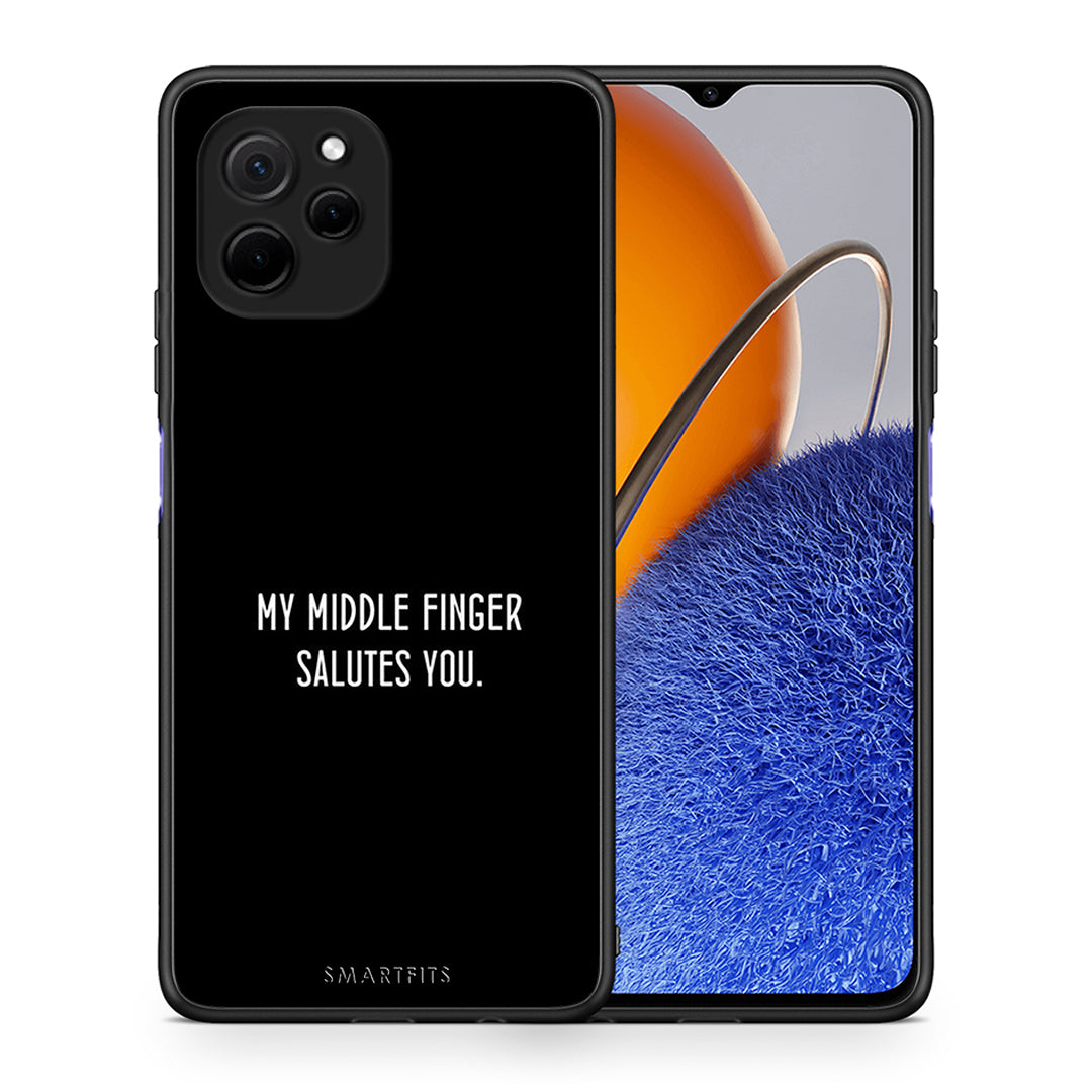 Θήκη Huawei Nova Y61 Salute από τη Smartfits με σχέδιο στο πίσω μέρος και μαύρο περίβλημα | Huawei Nova Y61 Salute Case with Colorful Back and Black Bezels