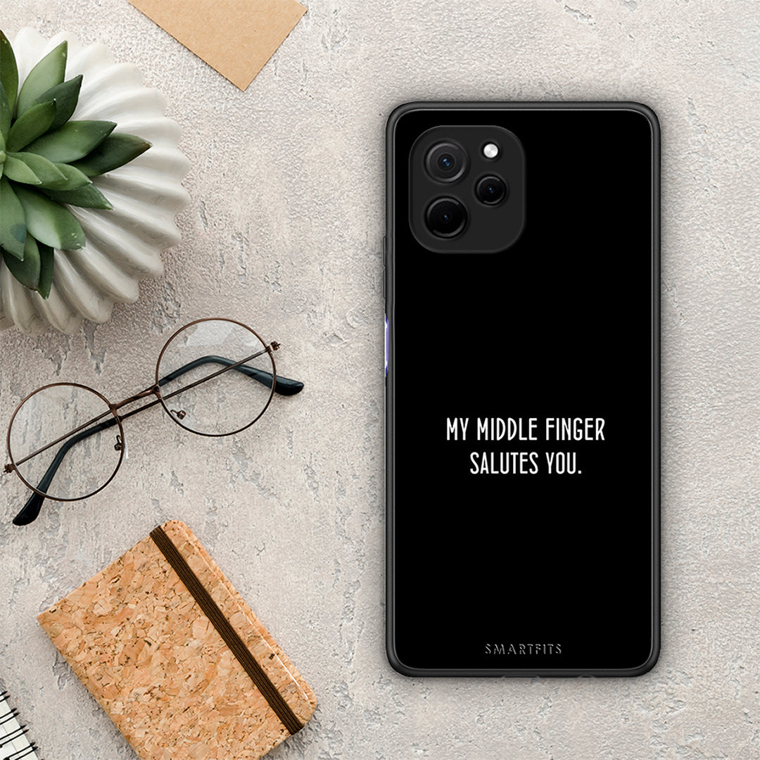 Θήκη Huawei Nova Y61 Salute από τη Smartfits με σχέδιο στο πίσω μέρος και μαύρο περίβλημα | Huawei Nova Y61 Salute Case with Colorful Back and Black Bezels