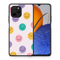 Thumbnail for Θήκη Huawei Nova Y61 Smiley Faces από τη Smartfits με σχέδιο στο πίσω μέρος και μαύρο περίβλημα | Huawei Nova Y61 Smiley Faces Case with Colorful Back and Black Bezels