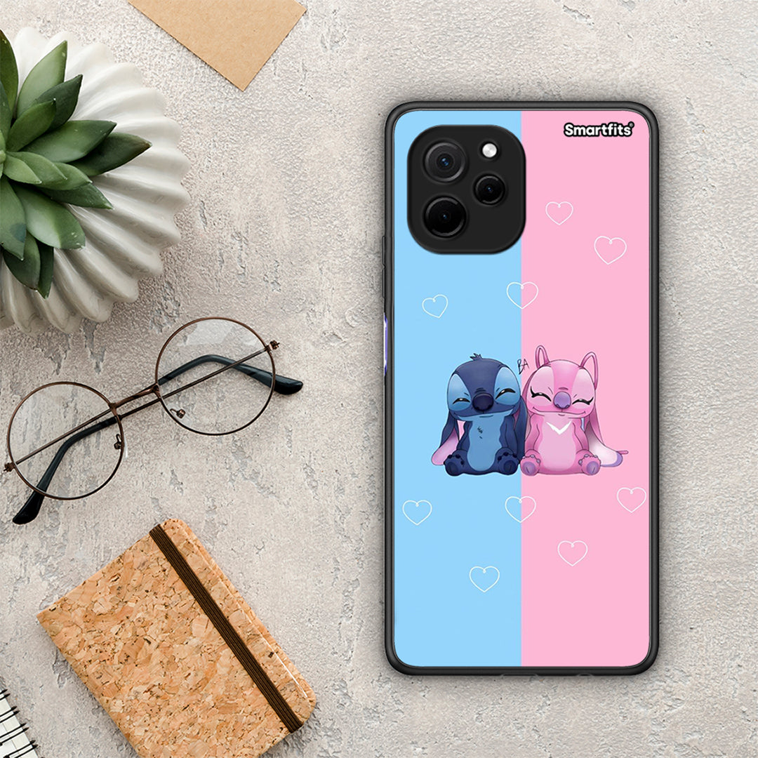 Θήκη Huawei Nova Y61 Stitch And Angel από τη Smartfits με σχέδιο στο πίσω μέρος και μαύρο περίβλημα | Huawei Nova Y61 Stitch And Angel Case with Colorful Back and Black Bezels