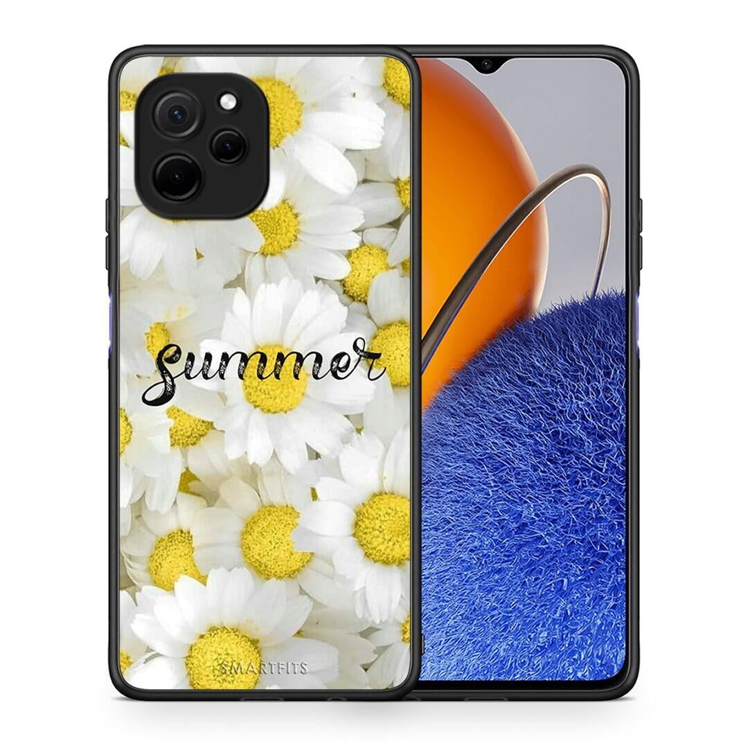 Θήκη Huawei Nova Y61 Summer Daisies από τη Smartfits με σχέδιο στο πίσω μέρος και μαύρο περίβλημα | Huawei Nova Y61 Summer Daisies Case with Colorful Back and Black Bezels