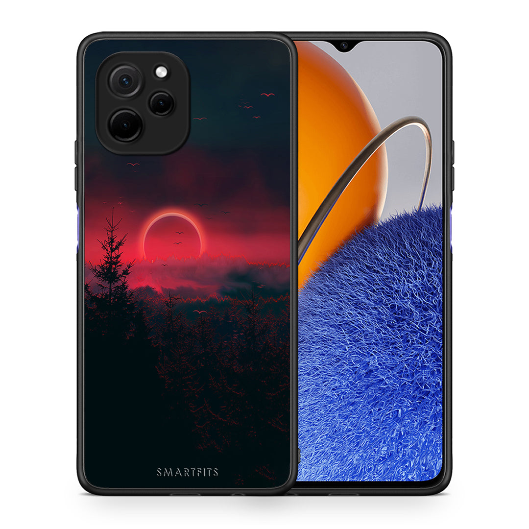Θήκη Huawei Nova Y61 Tropic Sunset από τη Smartfits με σχέδιο στο πίσω μέρος και μαύρο περίβλημα | Huawei Nova Y61 Tropic Sunset Case with Colorful Back and Black Bezels