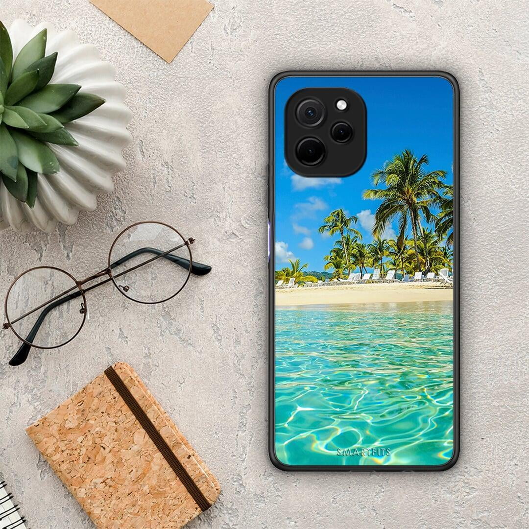 Θήκη Huawei Nova Y61 Tropical Vibes από τη Smartfits με σχέδιο στο πίσω μέρος και μαύρο περίβλημα | Huawei Nova Y61 Tropical Vibes Case with Colorful Back and Black Bezels