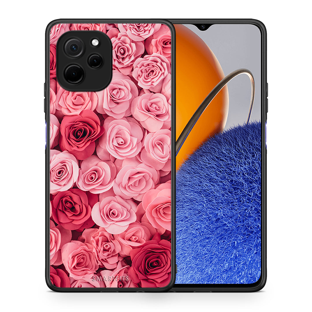 Θήκη Huawei Nova Y61 Valentine RoseGarden από τη Smartfits με σχέδιο στο πίσω μέρος και μαύρο περίβλημα | Huawei Nova Y61 Valentine RoseGarden Case with Colorful Back and Black Bezels
