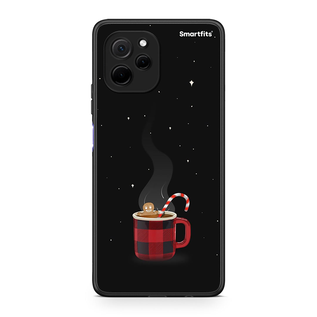 Θήκη Huawei Nova Y61 Xmas Bathing από τη Smartfits με σχέδιο στο πίσω μέρος και μαύρο περίβλημα | Huawei Nova Y61 Xmas Bathing Case with Colorful Back and Black Bezels