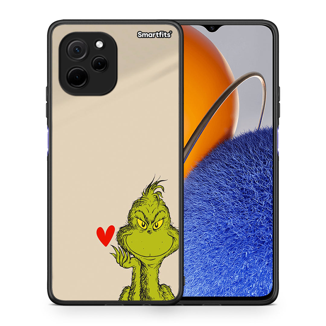 Θήκη Huawei Nova Y61 Xmas Grinch από τη Smartfits με σχέδιο στο πίσω μέρος και μαύρο περίβλημα | Huawei Nova Y61 Xmas Grinch Case with Colorful Back and Black Bezels