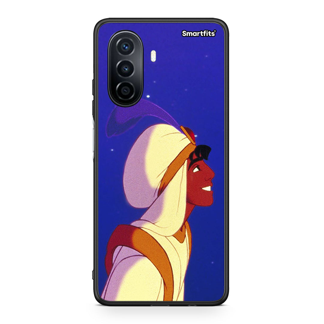 Huawei Nova Y70 Alladin And Jasmine Love 1 θήκη από τη Smartfits με σχέδιο στο πίσω μέρος και μαύρο περίβλημα | Smartphone case with colorful back and black bezels by Smartfits