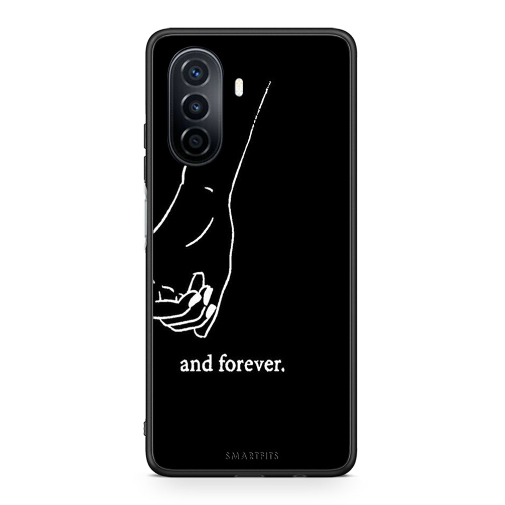 Huawei Nova Y70 Always & Forever 2 Θήκη Αγίου Βαλεντίνου από τη Smartfits με σχέδιο στο πίσω μέρος και μαύρο περίβλημα | Smartphone case with colorful back and black bezels by Smartfits