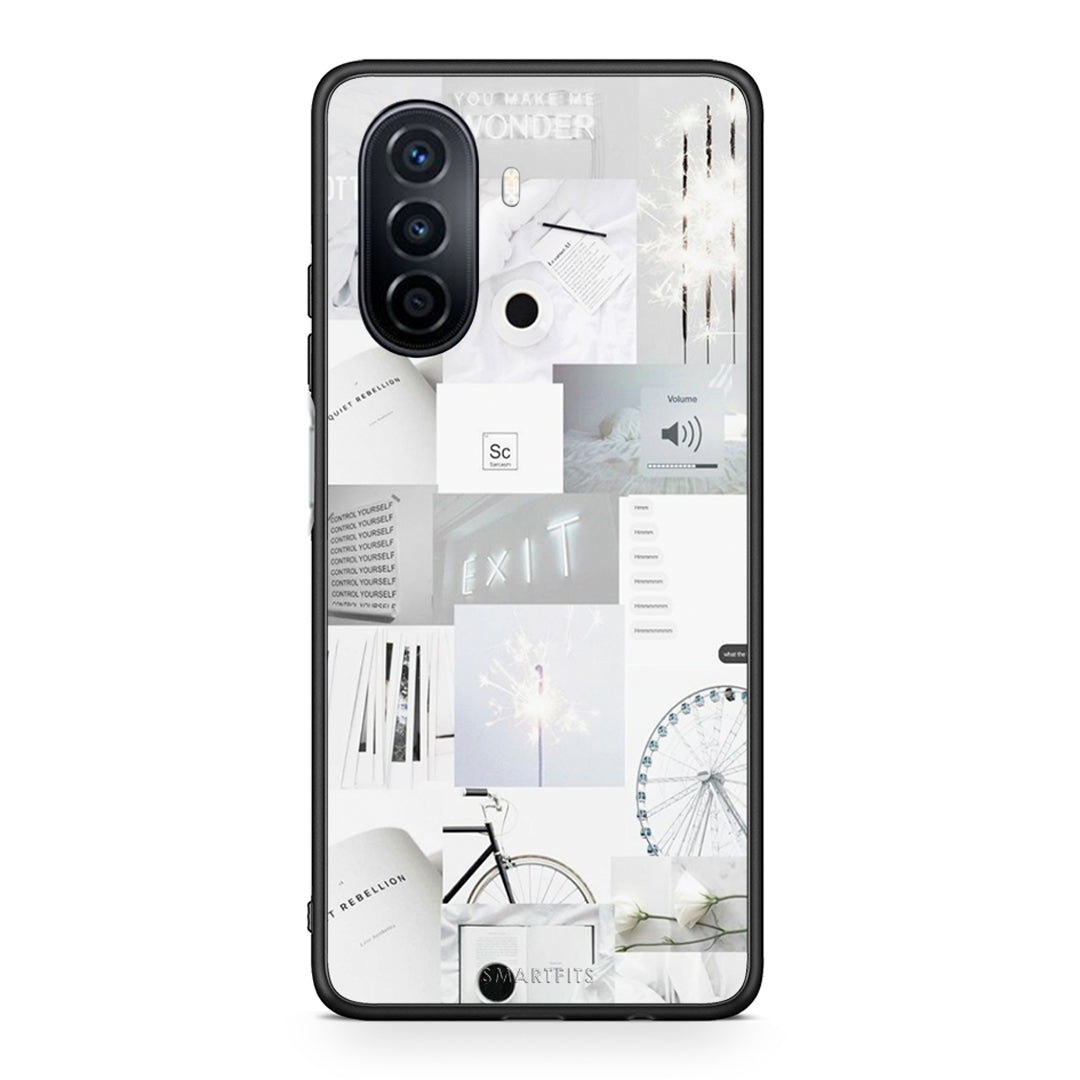 Huawei Nova Y70 Collage Make Me Wonder Θήκη Αγίου Βαλεντίνου από τη Smartfits με σχέδιο στο πίσω μέρος και μαύρο περίβλημα | Smartphone case with colorful back and black bezels by Smartfits