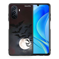 Thumbnail for Θήκη Huawei Nova Y70 Halloween Bat Night από τη Smartfits με σχέδιο στο πίσω μέρος και μαύρο περίβλημα | Huawei Nova Y70 Halloween Bat Night case with colorful back and black bezels