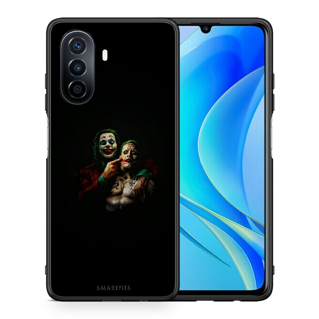 Θήκη Huawei Nova Y70 Clown Hero από τη Smartfits με σχέδιο στο πίσω μέρος και μαύρο περίβλημα | Huawei Nova Y70 Clown Hero case with colorful back and black bezels