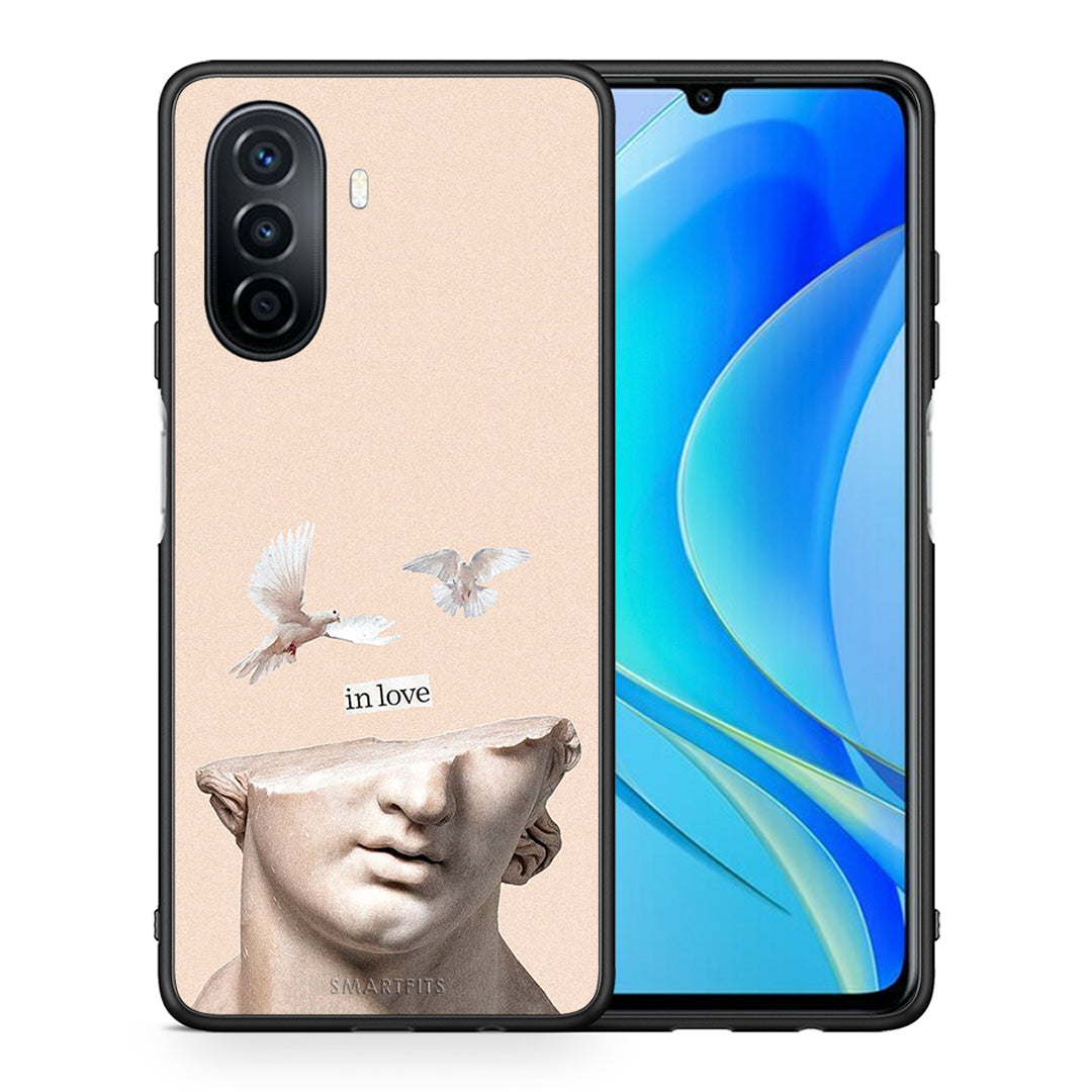 Θήκη Huawei Nova Y70 In Love από τη Smartfits με σχέδιο στο πίσω μέρος και μαύρο περίβλημα | Huawei Nova Y70 In Love case with colorful back and black bezels