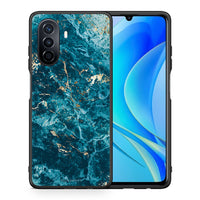 Thumbnail for Θήκη Huawei Nova Y70 Marble Blue από τη Smartfits με σχέδιο στο πίσω μέρος και μαύρο περίβλημα | Huawei Nova Y70 Marble Blue case with colorful back and black bezels