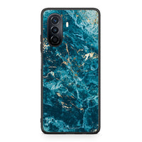 Thumbnail for Huawei Nova Y70 Marble Blue θήκη από τη Smartfits με σχέδιο στο πίσω μέρος και μαύρο περίβλημα | Smartphone case with colorful back and black bezels by Smartfits