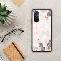 Thumbnail for Marble Hexagon Pink - Huawei Nova Y70 / Y70 Plus case