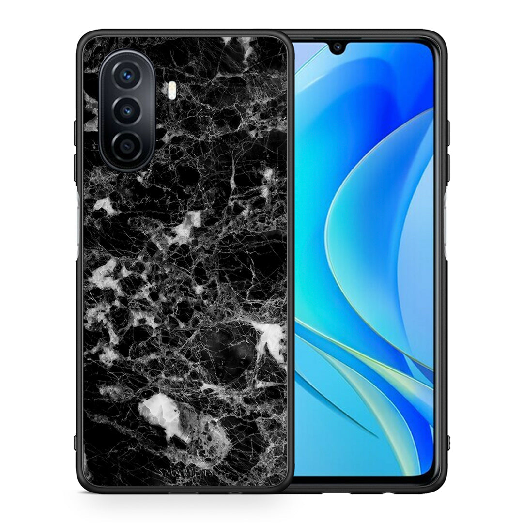 Θήκη Huawei Nova Y70 Male Marble από τη Smartfits με σχέδιο στο πίσω μέρος και μαύρο περίβλημα | Huawei Nova Y70 Male Marble case with colorful back and black bezels