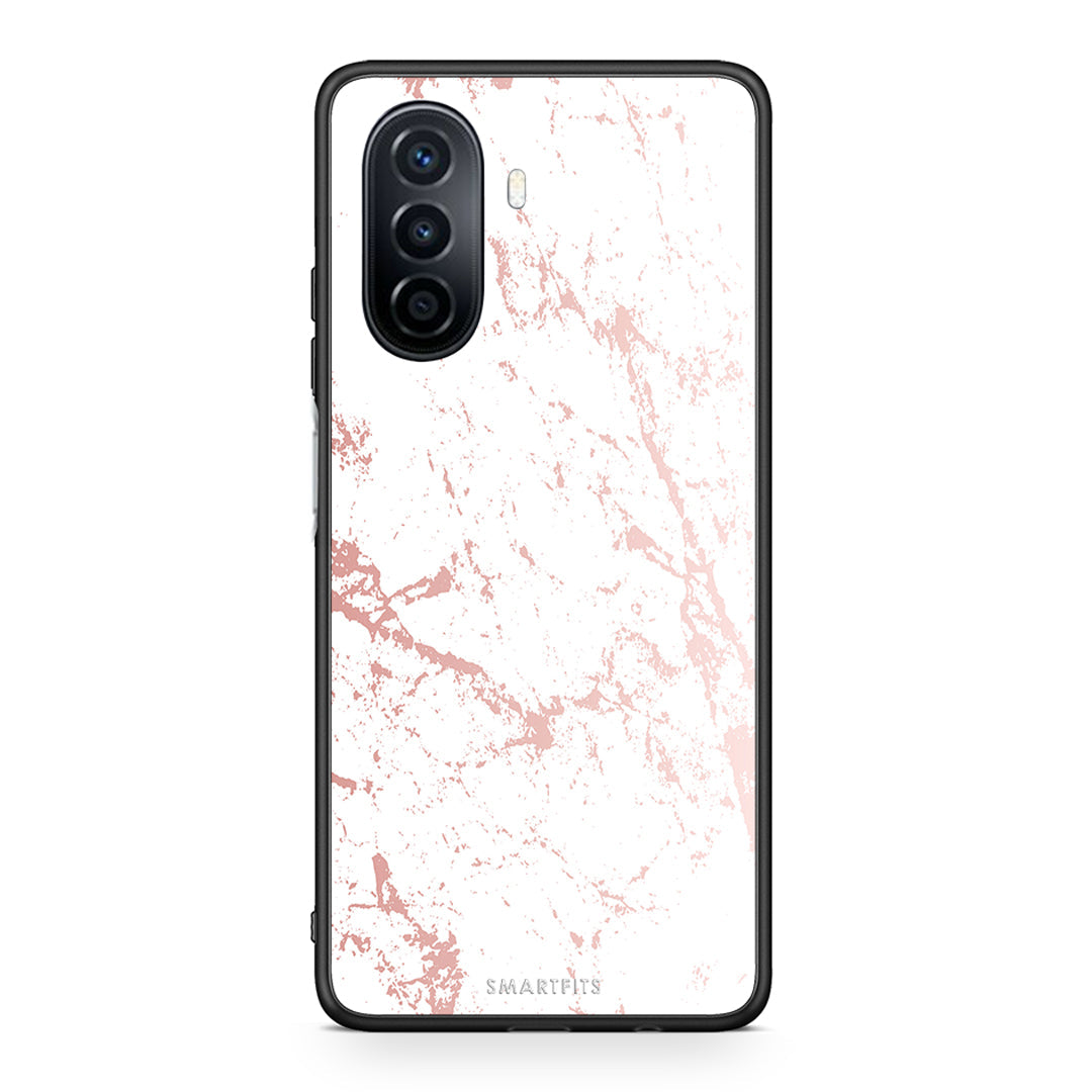 116 - Huawei Nova Y70 Pink Splash Marble case, cover, bumper