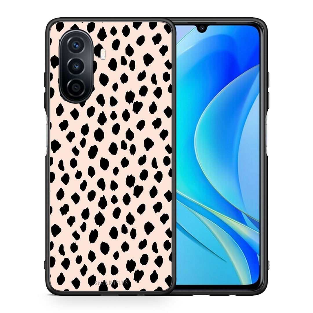 Θήκη Huawei Nova Y70 New Polka Dots από τη Smartfits με σχέδιο στο πίσω μέρος και μαύρο περίβλημα | Huawei Nova Y70 New Polka Dots case with colorful back and black bezels