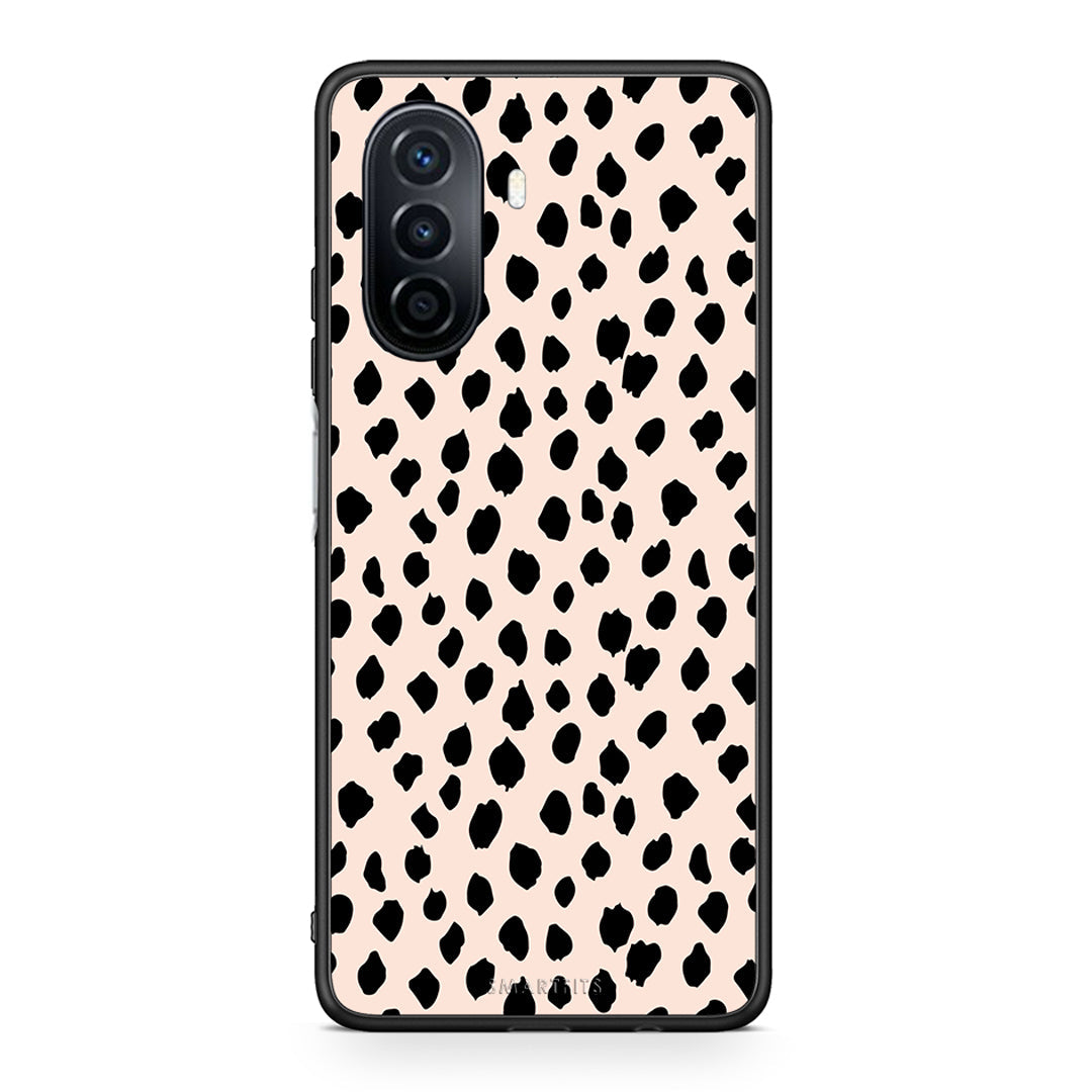 Huawei Nova Y70 New Polka Dots θήκη από τη Smartfits με σχέδιο στο πίσω μέρος και μαύρο περίβλημα | Smartphone case with colorful back and black bezels by Smartfits