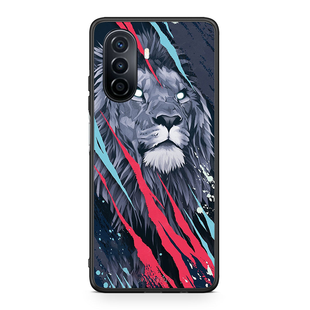 4 - Huawei Nova Y70 Lion Designer PopArt case, cover, bumper