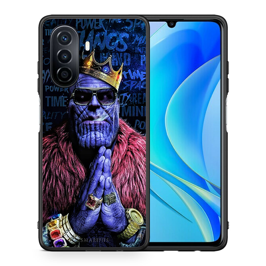 Θήκη Huawei Nova Y70 Thanos PopArt από τη Smartfits με σχέδιο στο πίσω μέρος και μαύρο περίβλημα | Huawei Nova Y70 Thanos PopArt case with colorful back and black bezels