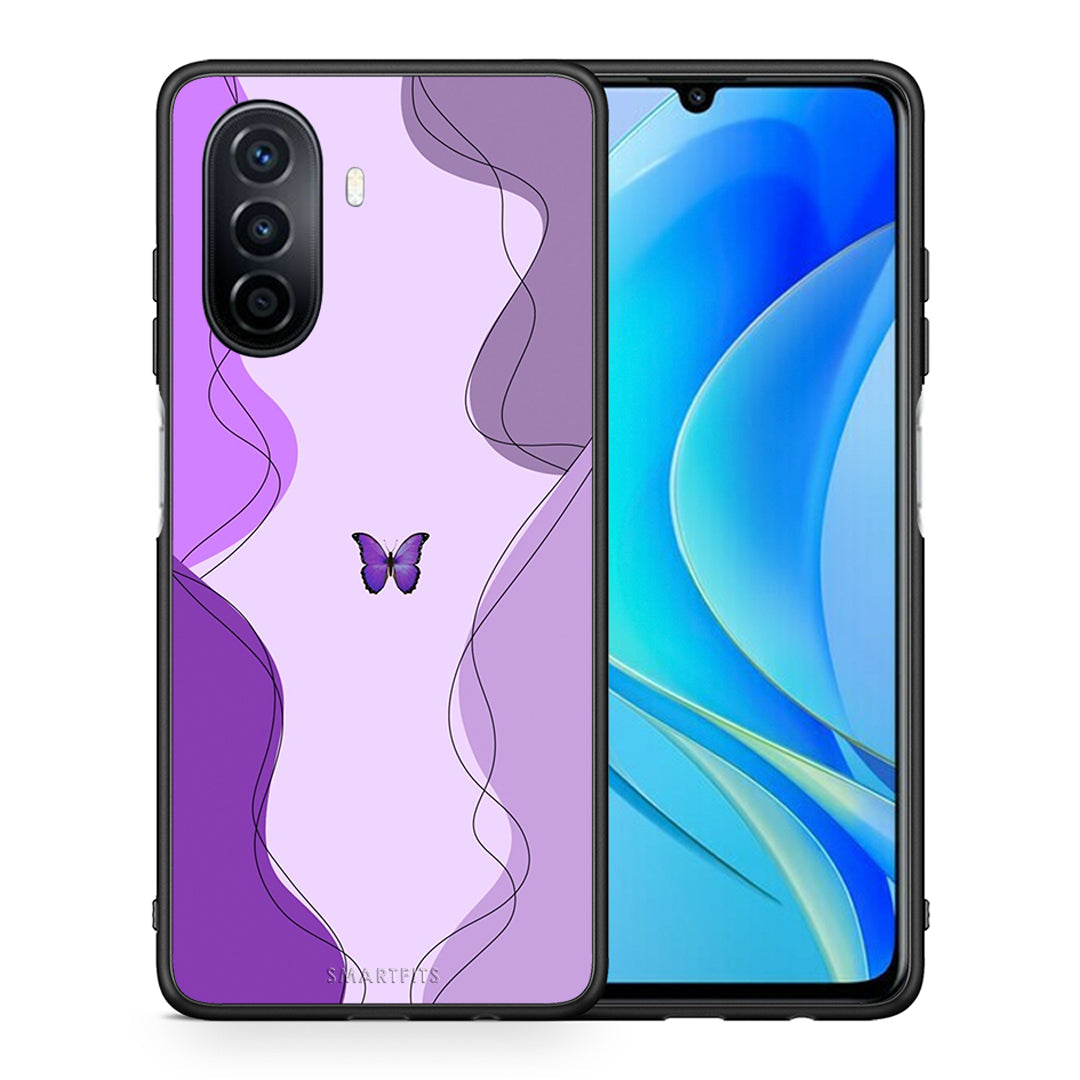 Purple Mariposa - Huawei Nova Y70 / Y70 Plus case