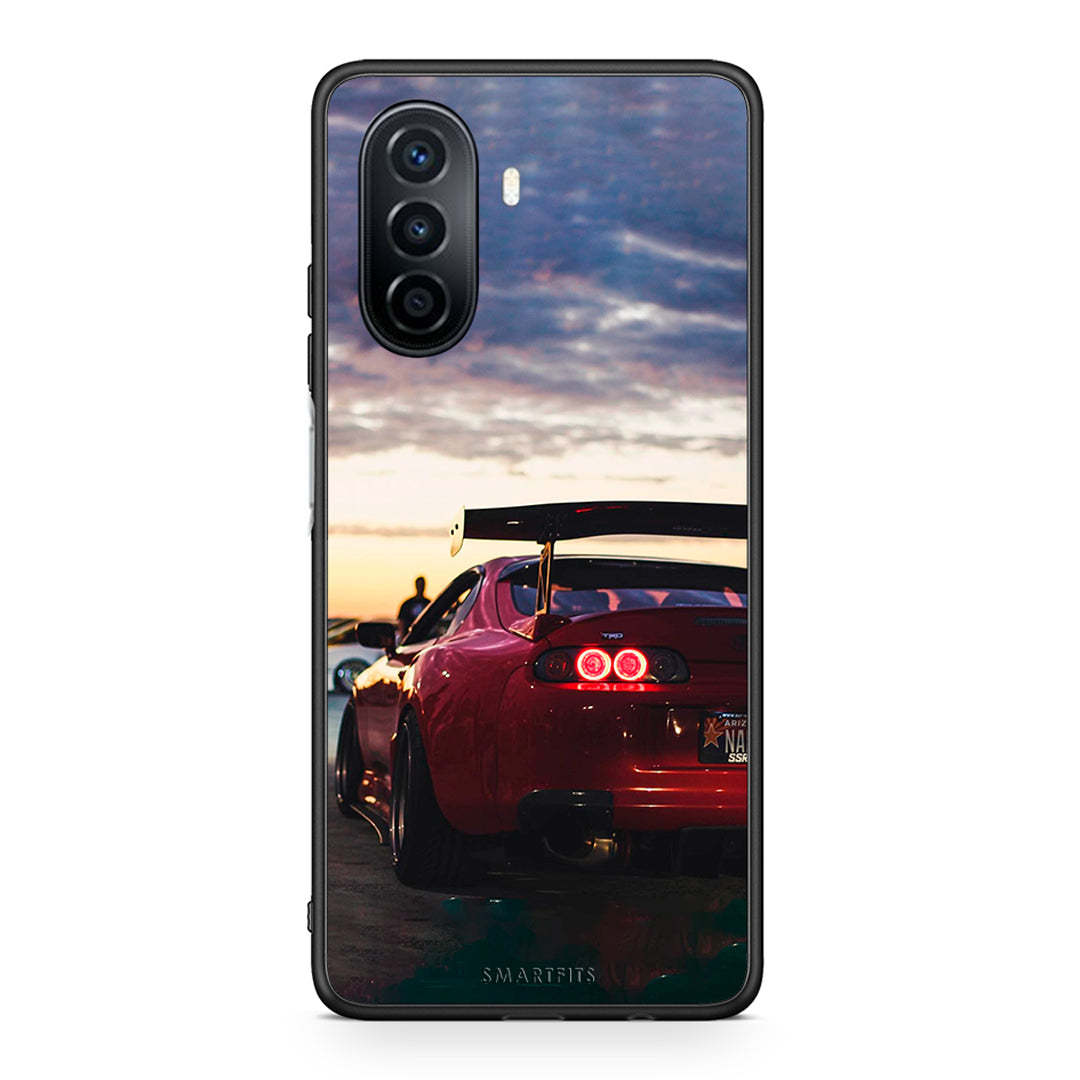 Huawei Nova Y70 Racing Supra θήκη από τη Smartfits με σχέδιο στο πίσω μέρος και μαύρο περίβλημα | Smartphone case with colorful back and black bezels by Smartfits
