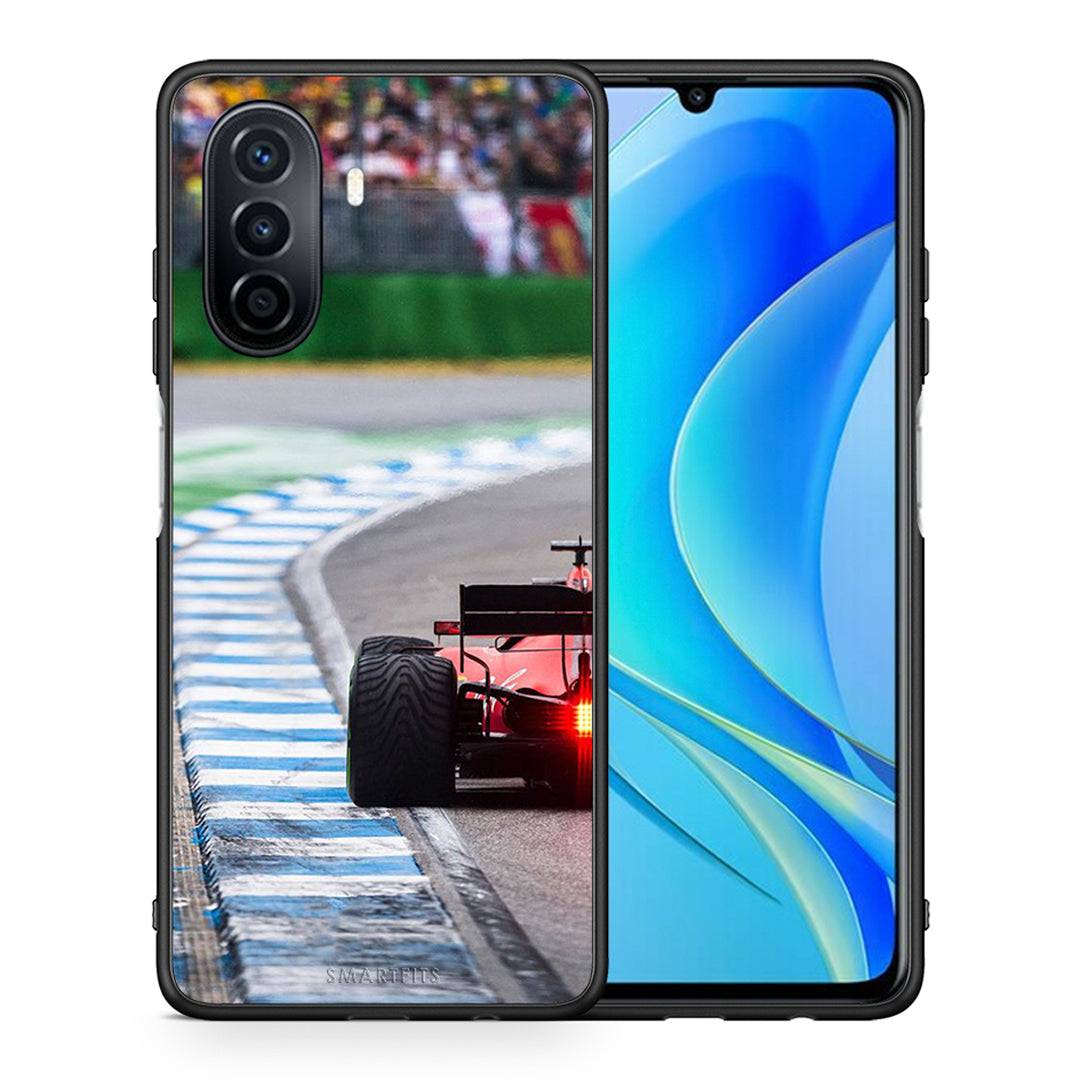 Θήκη Huawei Nova Y70 Racing Vibes από τη Smartfits με σχέδιο στο πίσω μέρος και μαύρο περίβλημα | Huawei Nova Y70 Racing Vibes case with colorful back and black bezels