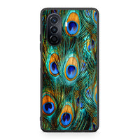 Thumbnail for Huawei Nova Y70 Real Peacock Feathers θήκη από τη Smartfits με σχέδιο στο πίσω μέρος και μαύρο περίβλημα | Smartphone case with colorful back and black bezels by Smartfits