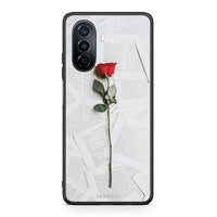 Thumbnail for Huawei Nova Y70 Red Rose θήκη από τη Smartfits με σχέδιο στο πίσω μέρος και μαύρο περίβλημα | Smartphone case with colorful back and black bezels by Smartfits