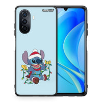 Thumbnail for Θήκη Huawei Nova Y70 Santa Stich από τη Smartfits με σχέδιο στο πίσω μέρος και μαύρο περίβλημα | Huawei Nova Y70 Santa Stich case with colorful back and black bezels