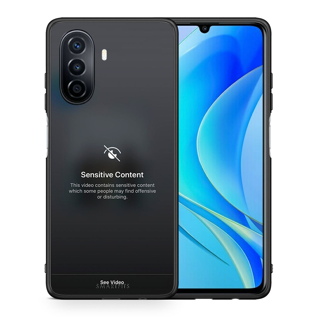 Θήκη Huawei Nova Y70 Sensitive Content από τη Smartfits με σχέδιο στο πίσω μέρος και μαύρο περίβλημα | Huawei Nova Y70 Sensitive Content case with colorful back and black bezels