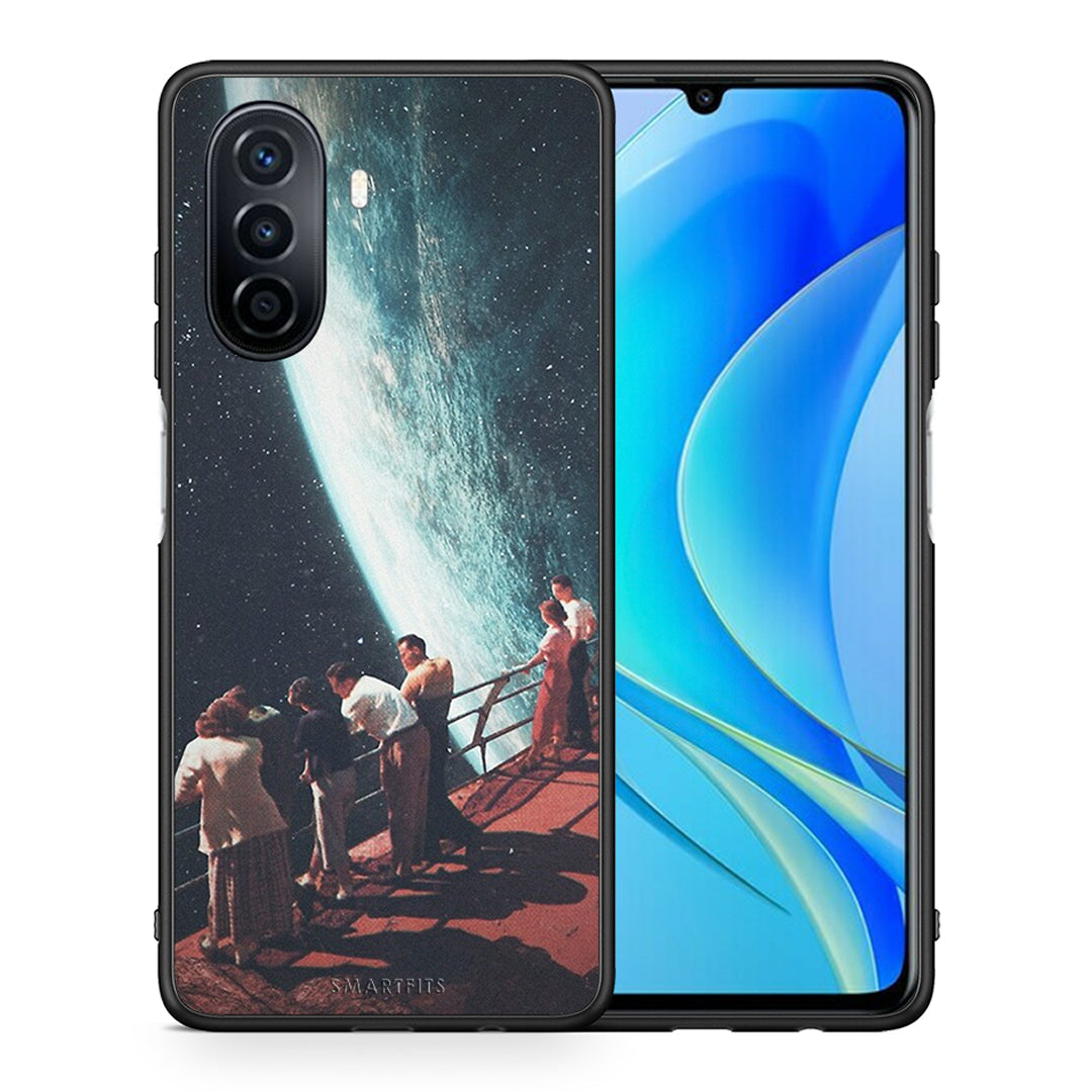 Θήκη Huawei Nova Y70 Surreal View από τη Smartfits με σχέδιο στο πίσω μέρος και μαύρο περίβλημα | Huawei Nova Y70 Surreal View case with colorful back and black bezels