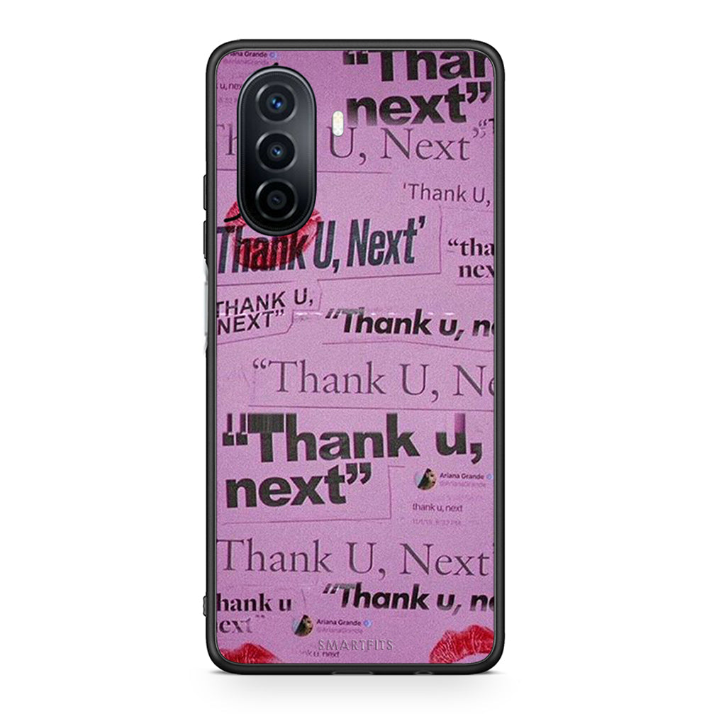 Huawei Nova Y70 Thank You Next Θήκη Αγίου Βαλεντίνου από τη Smartfits με σχέδιο στο πίσω μέρος και μαύρο περίβλημα | Smartphone case with colorful back and black bezels by Smartfits