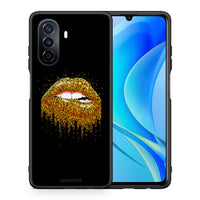 Thumbnail for Θήκη Huawei Nova Y70 Golden Valentine από τη Smartfits με σχέδιο στο πίσω μέρος και μαύρο περίβλημα | Huawei Nova Y70 Golden Valentine case with colorful back and black bezels