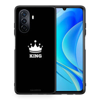 Thumbnail for Θήκη Huawei Nova Y70 King Valentine από τη Smartfits με σχέδιο στο πίσω μέρος και μαύρο περίβλημα | Huawei Nova Y70 King Valentine case with colorful back and black bezels
