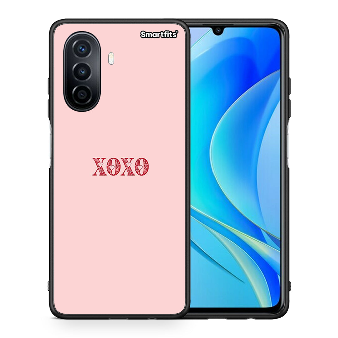 Θήκη Huawei Nova Y70 XOXO Love από τη Smartfits με σχέδιο στο πίσω μέρος και μαύρο περίβλημα | Huawei Nova Y70 XOXO Love case with colorful back and black bezels