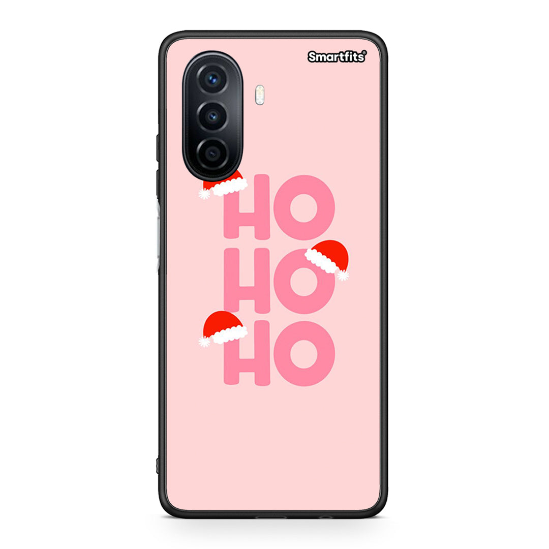 Huawei Nova Y70 Xmas Ho Ho Ho θήκη από τη Smartfits με σχέδιο στο πίσω μέρος και μαύρο περίβλημα | Smartphone case with colorful back and black bezels by Smartfits