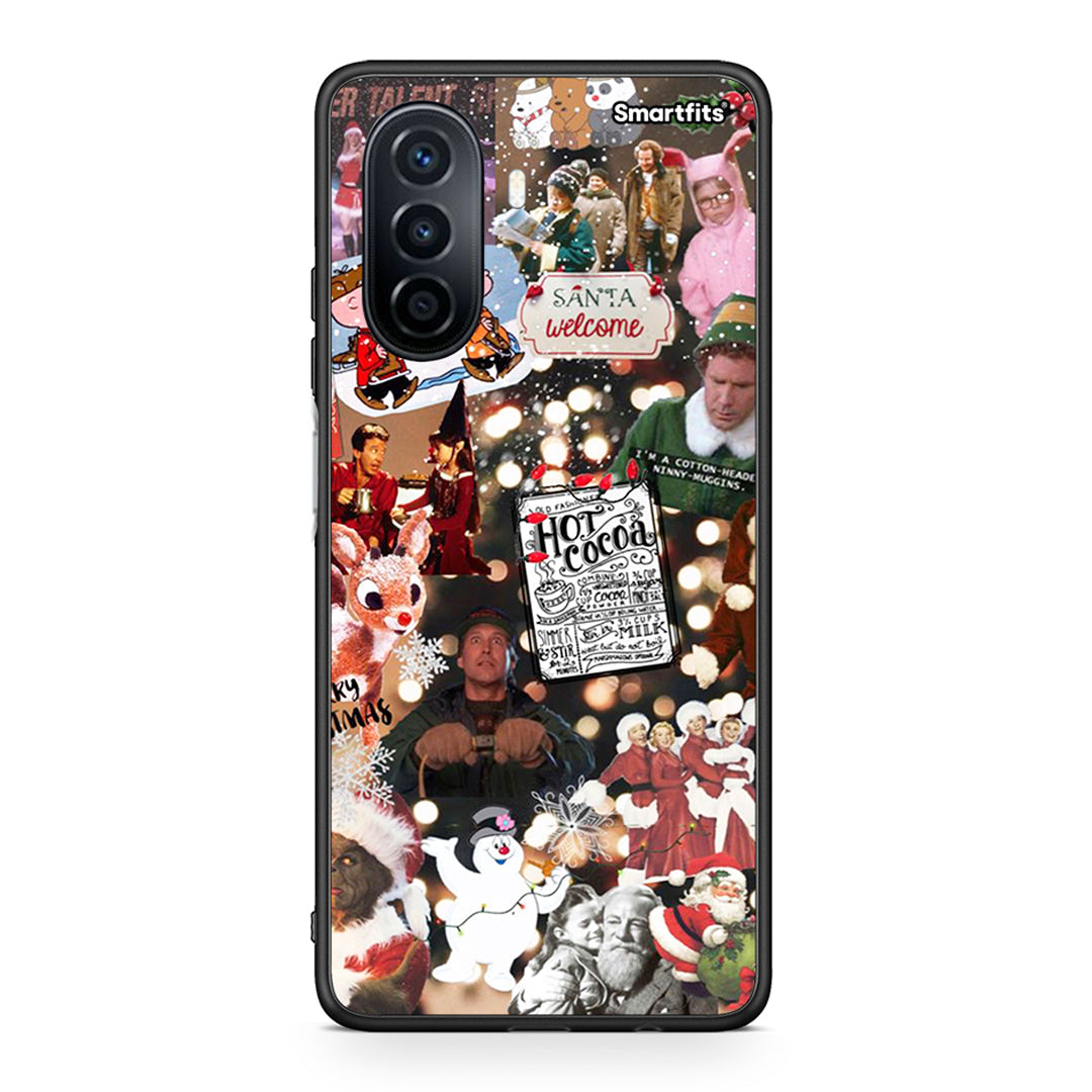 Huawei Nova Y70 Xmas Movies θήκη από τη Smartfits με σχέδιο στο πίσω μέρος και μαύρο περίβλημα | Smartphone case with colorful back and black bezels by Smartfits