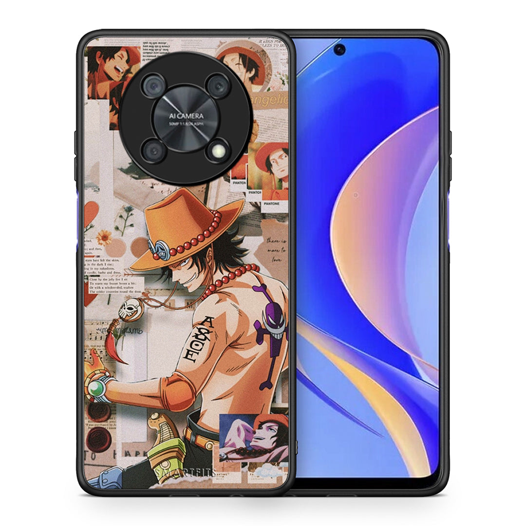 Θήκη Huawei Nova Y90 Anime Collage από τη Smartfits με σχέδιο στο πίσω μέρος και μαύρο περίβλημα | Huawei Nova Y90 Anime Collage case with colorful back and black bezels