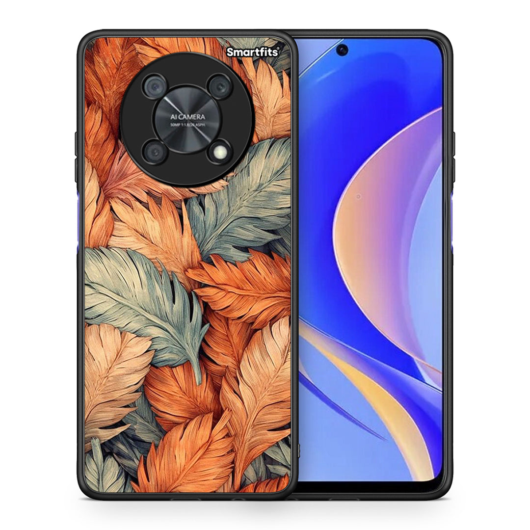 Θήκη Huawei Nova Y90 Autumn Leaves από τη Smartfits με σχέδιο στο πίσω μέρος και μαύρο περίβλημα | Huawei Nova Y90 Autumn Leaves case with colorful back and black bezels