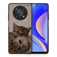 Thumbnail for Θήκη Huawei Nova Y90 Cats In Love από τη Smartfits με σχέδιο στο πίσω μέρος και μαύρο περίβλημα | Huawei Nova Y90 Cats In Love case with colorful back and black bezels