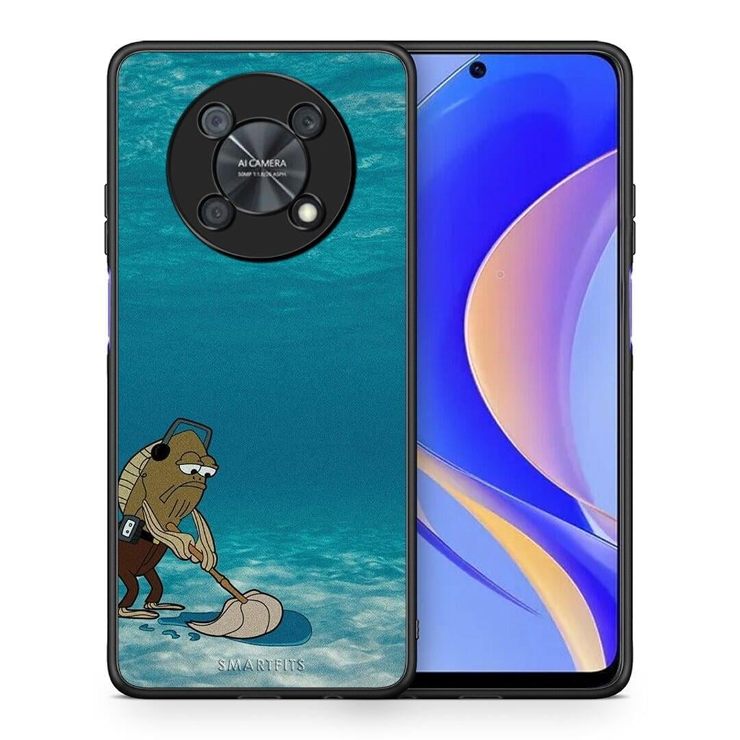 Θήκη Huawei Nova Y90 Clean The Ocean από τη Smartfits με σχέδιο στο πίσω μέρος και μαύρο περίβλημα | Huawei Nova Y90 Clean The Ocean case with colorful back and black bezels