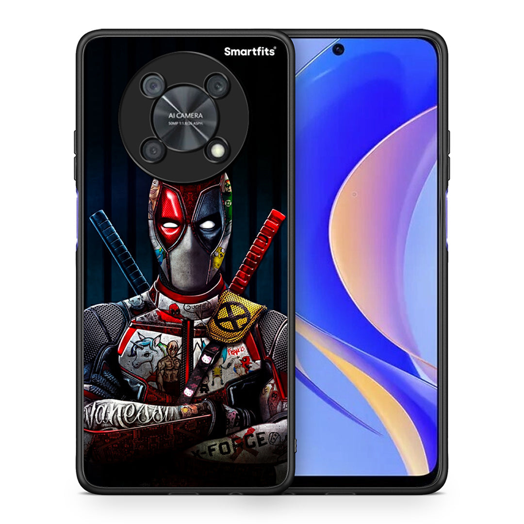 Θήκη Huawei Nova Y90 Funny Guy από τη Smartfits με σχέδιο στο πίσω μέρος και μαύρο περίβλημα | Huawei Nova Y90 Funny Guy case with colorful back and black bezels