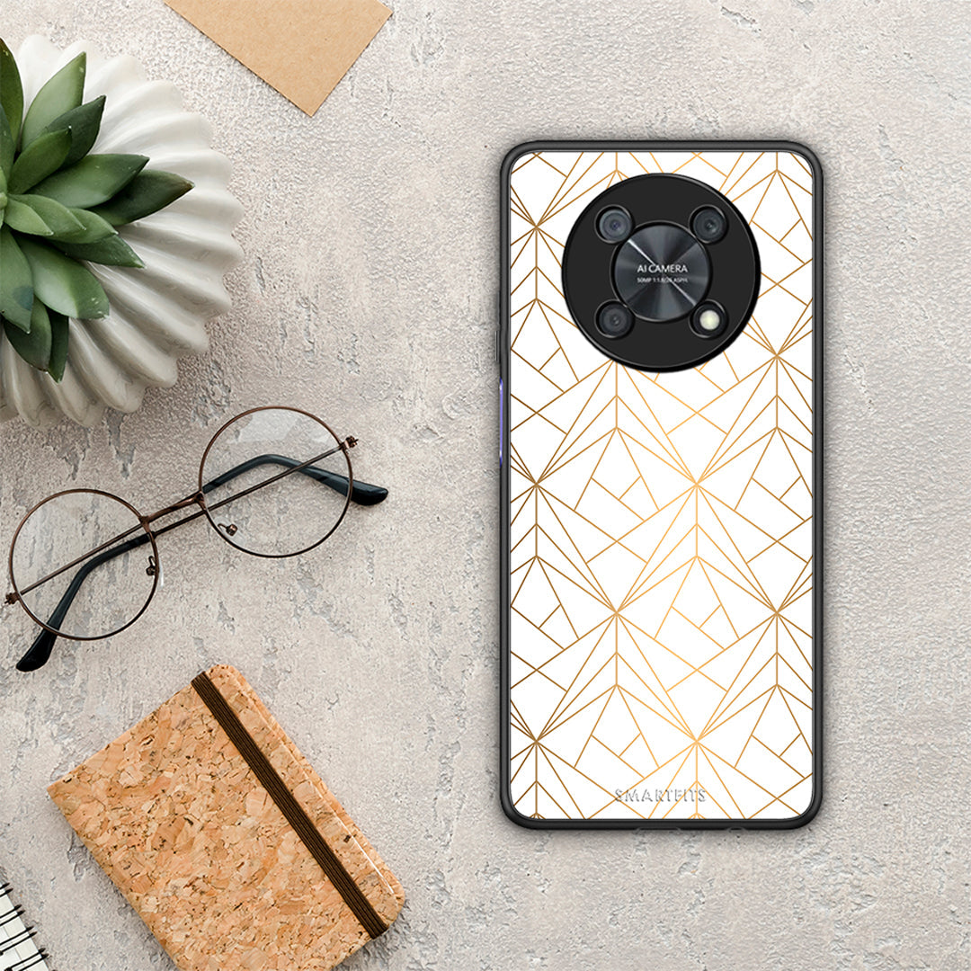 Geometric Luxury White - Huawei Nova Y90 case