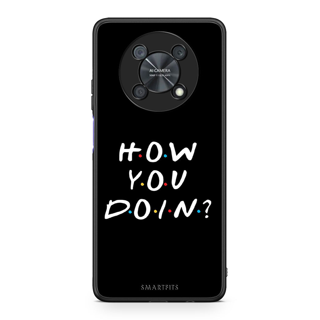 Huawei Nova Y90 How You Doin θήκη από τη Smartfits με σχέδιο στο πίσω μέρος και μαύρο περίβλημα | Smartphone case with colorful back and black bezels by Smartfits