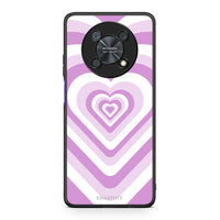 Thumbnail for Huawei Nova Y90 Lilac Hearts θήκη από τη Smartfits με σχέδιο στο πίσω μέρος και μαύρο περίβλημα | Smartphone case with colorful back and black bezels by Smartfits