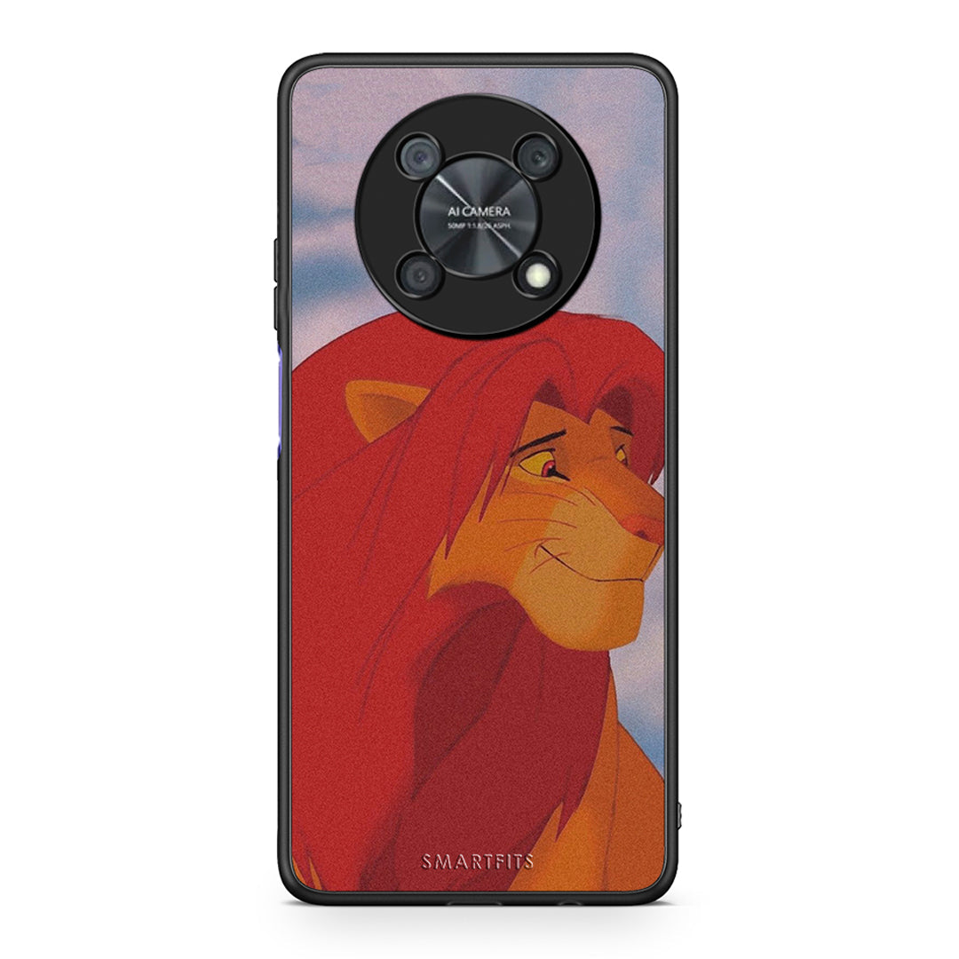 Huawei Nova Y90 Lion Love 1 Θήκη Αγίου Βαλεντίνου από τη Smartfits με σχέδιο στο πίσω μέρος και μαύρο περίβλημα | Smartphone case with colorful back and black bezels by Smartfits