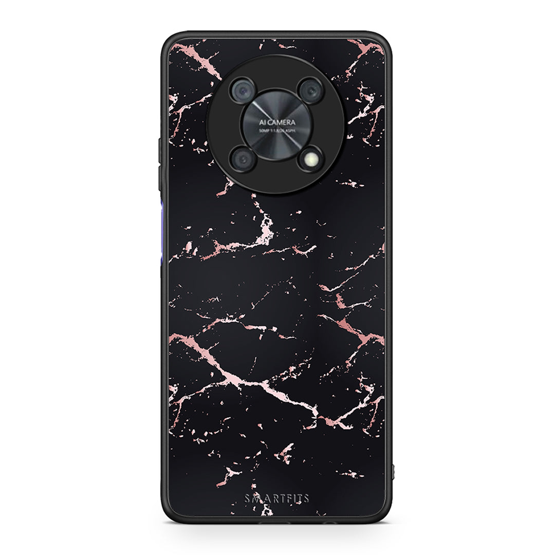 4 - Huawei Nova Y90 Black Rosegold Marble case, cover, bumper